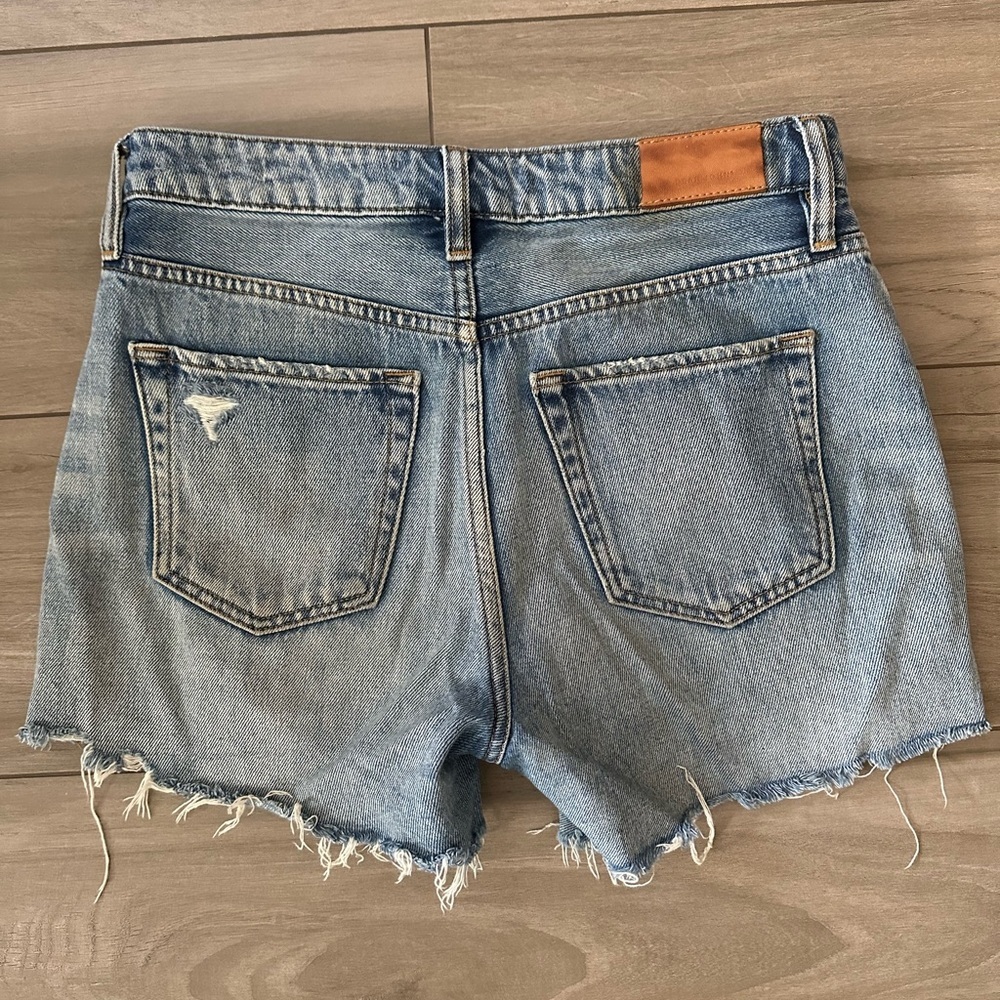 Dear John Blue Denim Distressed Women's Shorts - Picture 2 of 3
